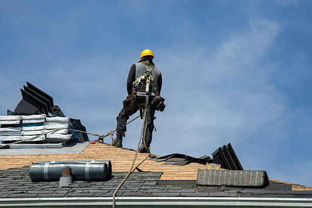 Professional Metal Roofing technician working in Mertztown, PA